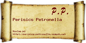 Perisics Petronella névjegykártya